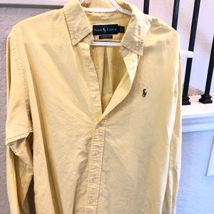 Polo by Ralph Lauren Shirts - Men’s Yellow Large Polo Button Down Polo by Ralph Lauren Shirts - Men’s Yellow Large Polo Button Down